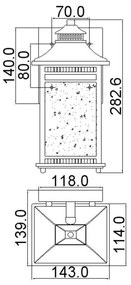 Quoizel QZ-LIVINGSTON2-S - Vonkajšie svietidlo LIVINGSTON 1xE27/60W/230V IP44