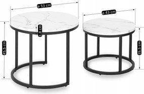 PROXIMA.store - Set dizajnových stolíkov DAFNE VEĽKOSŤ: MINI