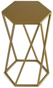 STOJAN NA KVETINÁČ HEXAGON 40X24X27 CM ZLATÁ