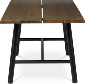 Jedálenský stôl 220x90 cm HT-T1822 WAL orech / čierne nohy
