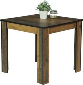 Jedálenský stôl Erika 80x80 cm, vintage optika dreva%