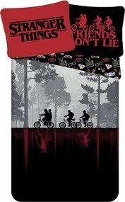 Obojstranné bavlnené posteľné obliečky Stranger Things - Upside Down