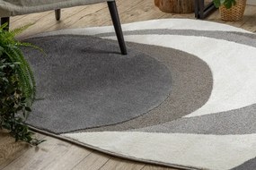 Koberec DUNE SHAPE 8085 krémový / sivý