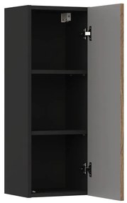Závěsná koupelnová skříňka Talia 80 cm matná černá/dub castello