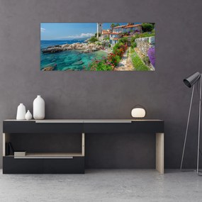 Obraz - Malebné pobrežie dediny (120x50 cm)