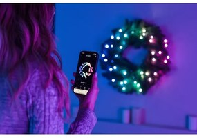 Twinkly GD20P4425P00 - LED RGB Stmievateľný vianočný veniec 50xLED pr. 60 cm Wi-Fi