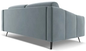 Svetlomodrá zamatová pohovka 202 cm Nalu – Makamii