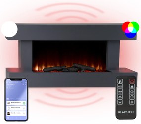 Klarstein Studio Light & Fire 1 Smart, krb, 1000/2000 W, MDF, WiFi Control