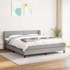 Boxspring posteľ s matracom bledosivá 180x200 cm látka 3126181