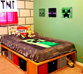 Minecraft obraz - Najlepšie postavičky na plátne - Creeper, Enderman, Zombie | rôzne rozmery