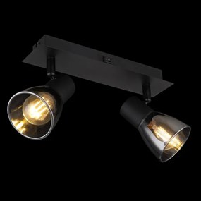 Globo 54307-2 - Nástenné bodové svietidlo CLAUDE 2xE14/40W/230V čierna