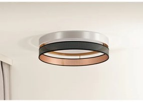 Duolla-LED Stropné svietidlo ROLLER DUO SH. LED/24W/230V pr. 45 cm strieborná/čierna