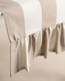 Bežec s volánom 40x160 cm farba produktu béžová látka vzorované