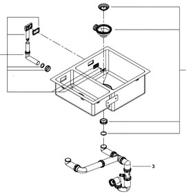 GROHE 31576SD1 - Kuchynský drez K700U 595 × 450 mm nerez