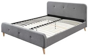 Čalúnená manželská posteľ Loham New, Rozmer postele: 160x200, Farby:: sivá - Expection Heather