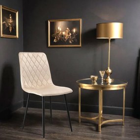 Jedálenská stolička DEXTER zamatová, béžová