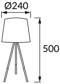 STRÜHM Moderná stolná lampa RADAR 50 E14 GREY 3577
