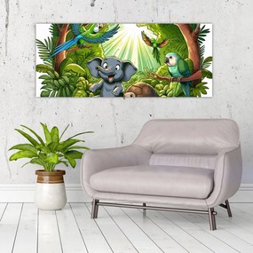 Obraz - Veselé zvieratká (120x50 cm)