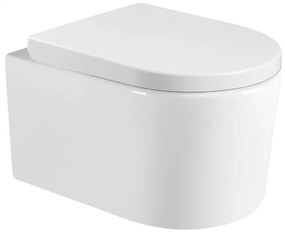 Mexen SOFIA Rimless závesná wc misa so sedátkom s pomalým zatváraním, 49 x 37 cm, biela, 30541000