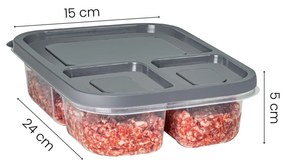 Sada 2 ks potravinových boxů LUY šedá