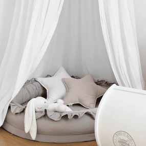 Hniezdo pre deti s volánom tmavo béžová