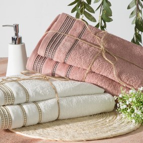 BAVLNENÝ UTERÁK AMANDA3 SADA 3KS 70X140 CM STRIEBORNÁ