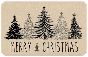Vianočná rohožka BLACK FOREST 60x90 cm, béžová