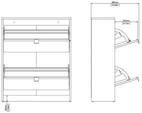Biela výklopná skrinka na topánky Shoes – Tvilum