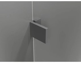 Mexen, Mexen Lunar L Otočné ľavé sprchové dvere 75 cm, transparentné, pištoľový kov - 834L-075-000-95-00-L