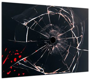 Abstraktný obraz - rozbité sklo (70x50 cm)