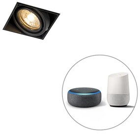 Inteligentné zapustené bodové svetlo čierne vrátane Wifi GU10 bez rámu - Oneon 1