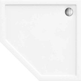 Päťuholníková sprchová akrylátová vanička REA DIAMOND 80x80 cm biela