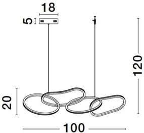 LED luster Girish 100 zlaté