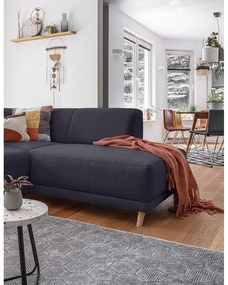 Antracitová rozkladacia/s úložným priestorom rohová pohovka (pravý roh/do L) Classy Sophie – Miuform