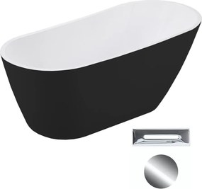 Besco Akrylátová voľne stojaca vaňa Melody BW 150x80 (170x80) BESCO-Typ výpuste: Click-Clack s prepadom, chróm, BESCO-Rozmery: 150x80, BESCO-Farba: B…