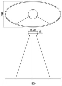 Redo 01-3341 - LED Stmievateľný luster na lanku LEO LED/67W/230V bronzový