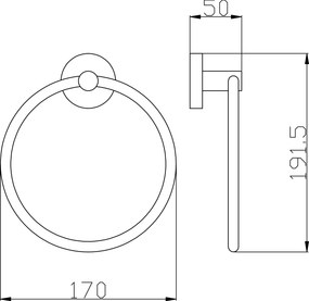 Slezák - RAV Kruh na uteráky COLORADO - COA0104, Chróm