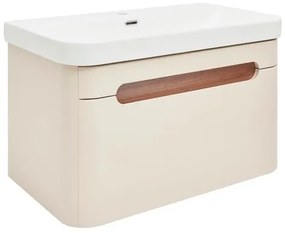 Kúpeľňová skrinka s umývadlom SAT Fusion 77,5x43x45 cm pieskovo-béžová matná SATFUSION80BEMW, 1 ks