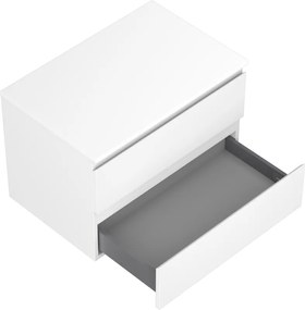 Mexen Orio, kúpeľňová skrinka 70 cm s hornou časťou, 2 zásuvky, biela matná, 91A10-07047-2-BFFC01