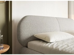 Manželská posteľ 160 cm Octave 160 (s roštom) (s úl. priestorom) (svetlá sivá + čierna). Akcia -19%. Vlastná spoľahlivá doprava až k Vám domov. 1100010