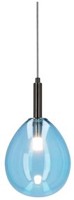 Modré LED závesné svietidlo so skleneným tienidlom Lukka – Candellux Lighting