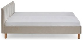 Béžová čalúnená dvojlôžková posteľ bez roštu 180x200 cm Joker – Meise Möbel