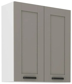Kuchynská skrinka Luna claygrey/biela 80G-90 2F