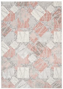Koberec E464A LIGHT GRAY/DARK PINK ASTHANE Veľkosť: 300x400cm