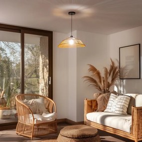 Brilagi - LED závesný luster na lanku CERIA BOHO 1xE27/40W/230V priemer 50 cm hnedý