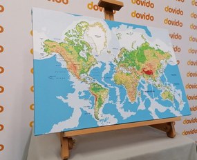 Obraz na korku klasická mapa sveta