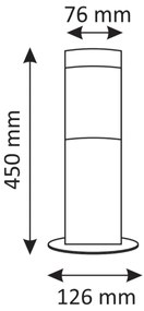 LED RGBW stmievateľné vonkajšie svietidlo OSLO 1xE27/6,5W/230V IP44 antracit