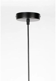 Čierne závesné svietidlo White Label Lena, ø 48 cm