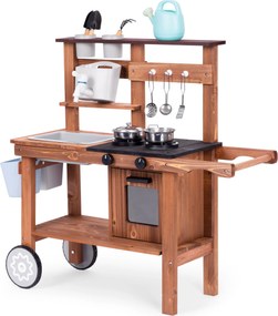 Detská kuchynka ECOTOYS z jedľového dreva