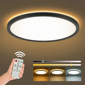 Brilagi - stmievateľné LED svietidlo ULTRA SLIM LED/24W/230V pr. 42 cm čierne + diaľkové ovládanie
